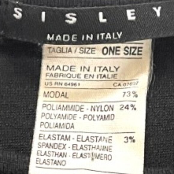 Sisley Made in Italy Cutout crystal details Black top - Picture 10 of 14